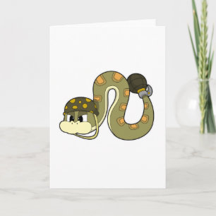 Snake as Soldier with Weapon Card