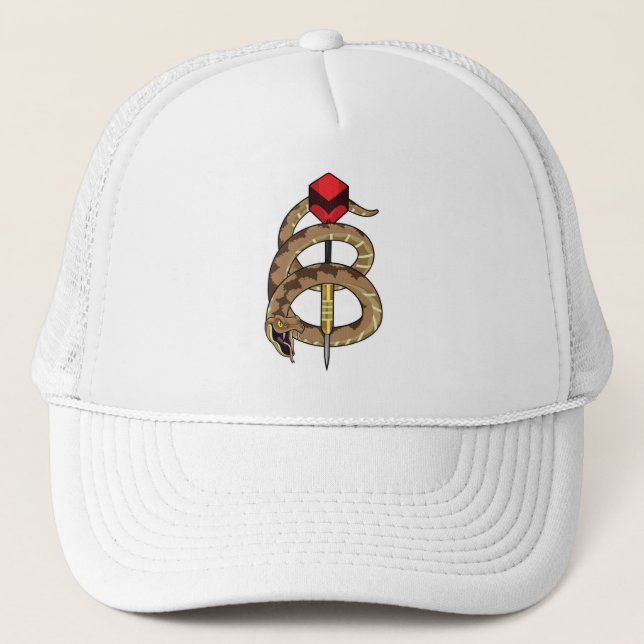 Snake at Darts with Dart Trucker Hat (Front)