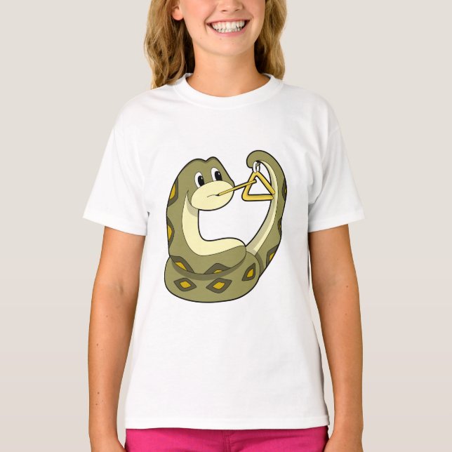 Snake at Music with Triangle.PNG T-Shirt (Front)