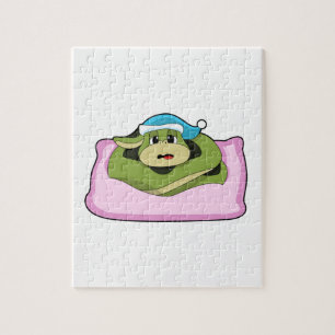 Snake at Sleeping with Nightcap Jigsaw Puzzle