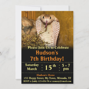 Snake birthday invitation