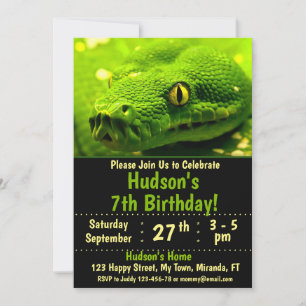 Snake birthday invitation