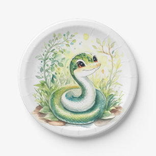Snake Birthday Paper Plate