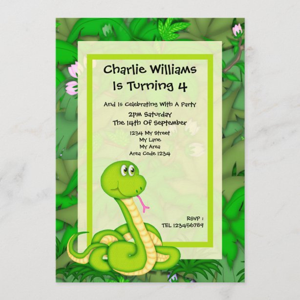 Snake Invitations | Zazzle CA