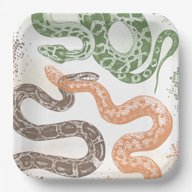 Snake Birthday Party Plates (Front)