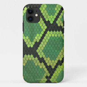 Snake Black and Green Print iPhone 11 Case