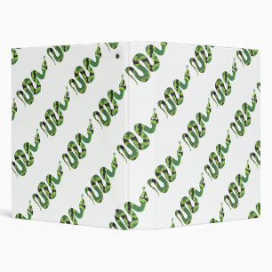 Snake Black and Green Print Silhouette Binder