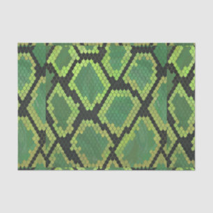 Snake Black and Green Print Tissue Paper