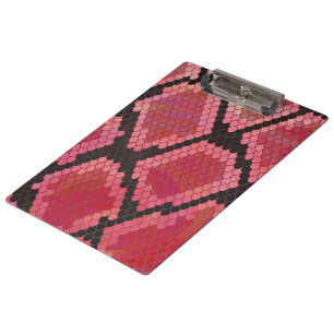 Snake Black and Red Print Clipboard