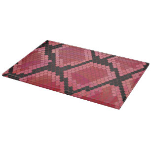 Snake Black and Red Print Cutting Board