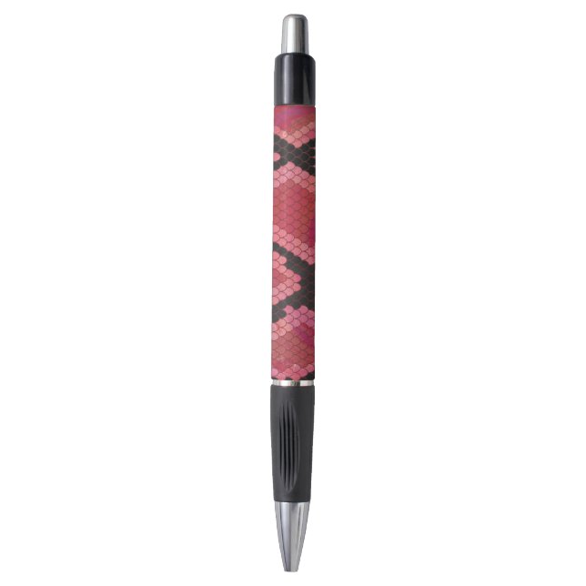 Snake Black and Red Print Pen (Front Vertical)