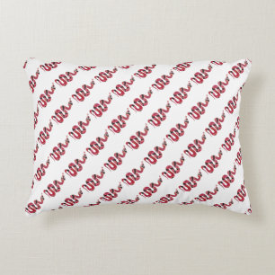 Snake Black and Red Silhouette Accent Pillow