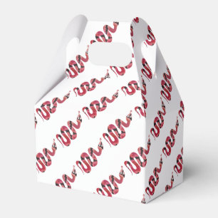 Snake Black and Red Silhouette Favor Box