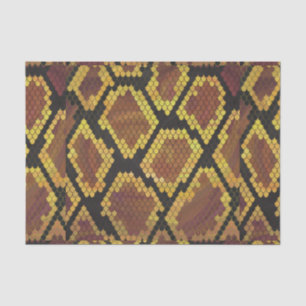 Snake Brown and Gold Print Tissue Paper