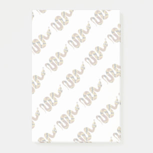 Snake Brown and Gold Silhouette Post-it Notes