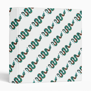 Snake Brown and Teal Print Silhouette Binder