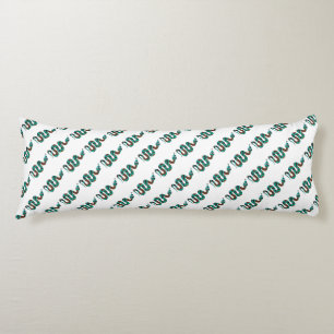 Snake Brown and Teal Print Silhouette Body Pillow