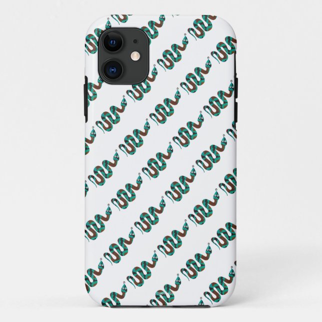 Snake Brown and Teal Print Silhouette Case-Mate iPhone Case (Back)