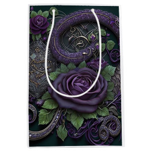 Snake Celtic Knot Purple Wrapping Paper Medium Gift Bag