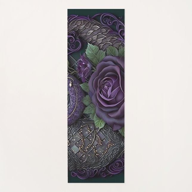 Snake Celtic Knot Purple Wrapping Paper Yoga Mat (Front)