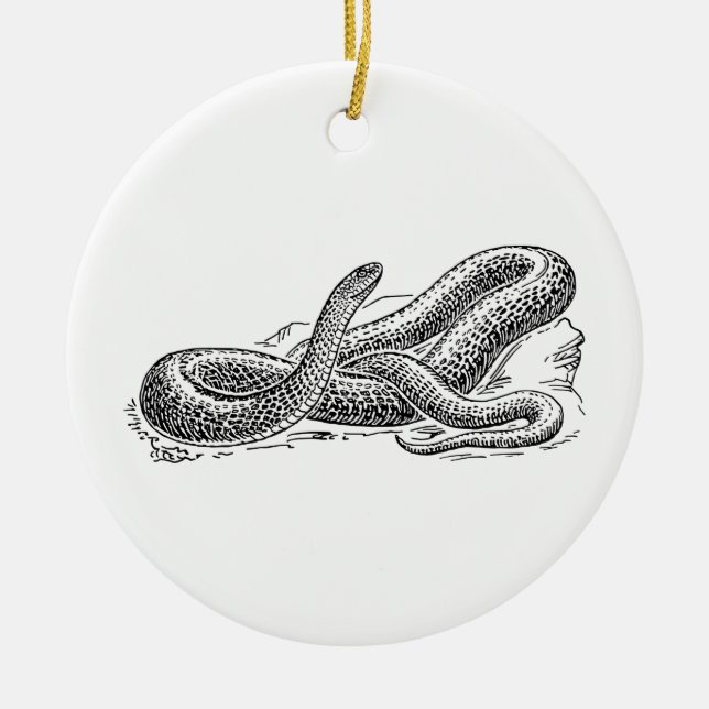 Snake Ceramic Ornament (Front)