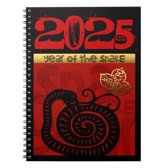 Snake Chinese custom New Year Zodiac Birthday N Notebook (Front)