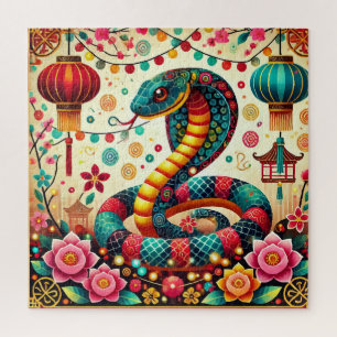 snake chinese zodiac jigsaw puzzle