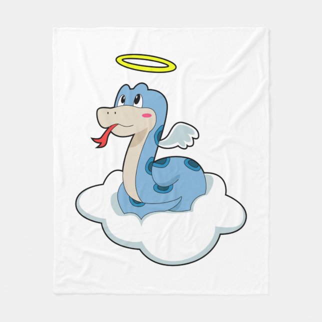 Snake Cloud Angel Fleece Blanket (Front)