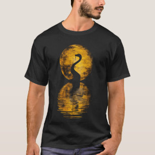 Snake Cobra Reptile Serpent Moon Reflection Silhou T-Shirt