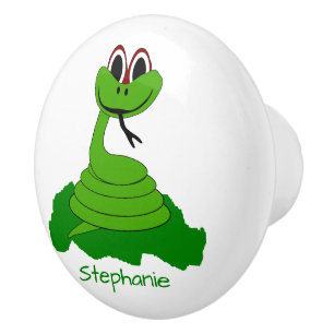 Snake Design Personalised Ceramic Knob