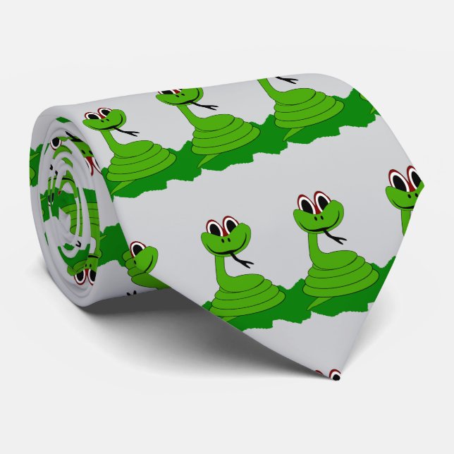 Snake Design Tie (Rolled)