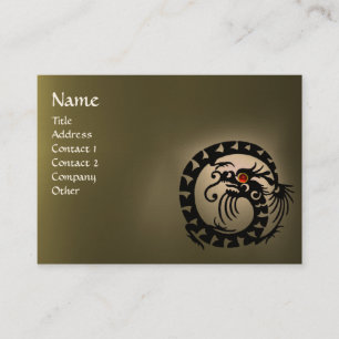 SNAKE DRAGON AGATE  white red grey black Business Card
