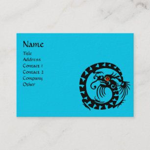 SNAKE DRAGON  RUBY black and white red purple Business Card