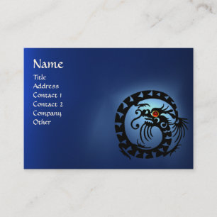 SNAKE DRAGON SAPPHIRE  white red blue black Business Card
