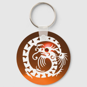 SNAKE DRAGON,white,red ruby, orange yellow agate Keychain