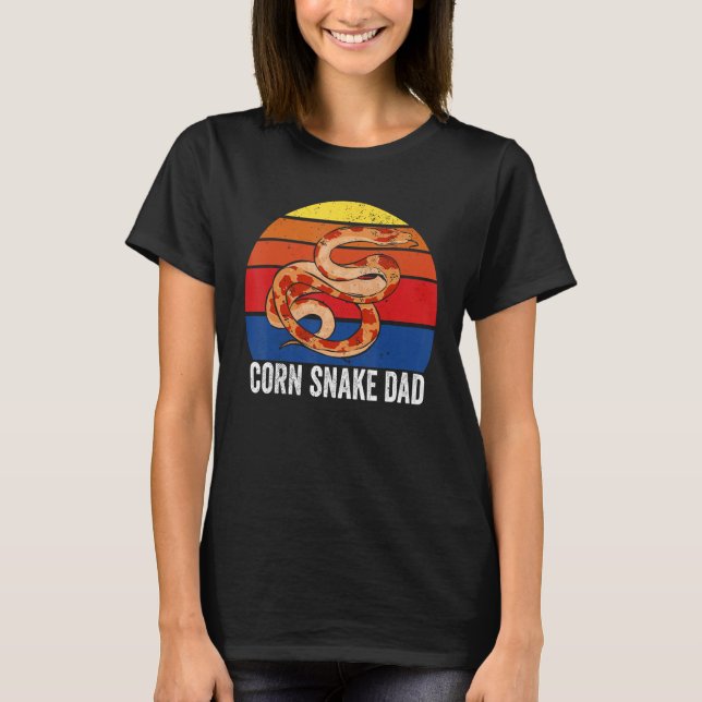 Snake  Father Daddy Herpetology Retro Corn Snake D T-Shirt (Front)