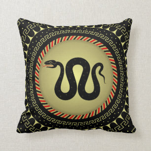 Snake figure throw pillow