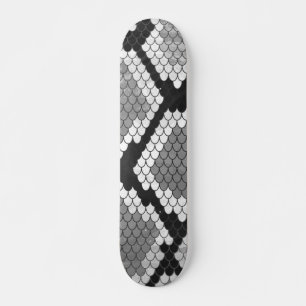 Snake Grey and Light Grey Print Skateboard