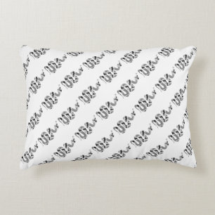 Snake Grey and Light Grey Silhouette Accent Pillow