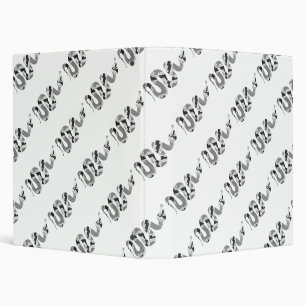 Snake Grey and Light Grey Silhouette Binder