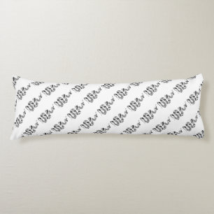 Snake Grey and Light Grey Silhouette Body Pillow