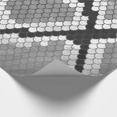 Snake Grey, White and Black Print Wrapping Paper (Corner)