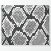 Snake Grey, White and Black Print Wrapping Paper (Flat)