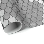 Snake Grey, White and Black Print Wrapping Paper (Roll Corner)
