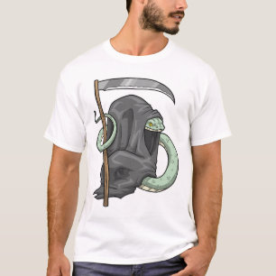 Snake Halloween Grim Reaper T-Shirt