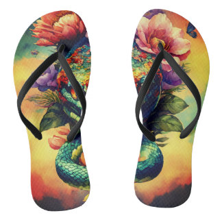 Snake Head Designed Flip Flops