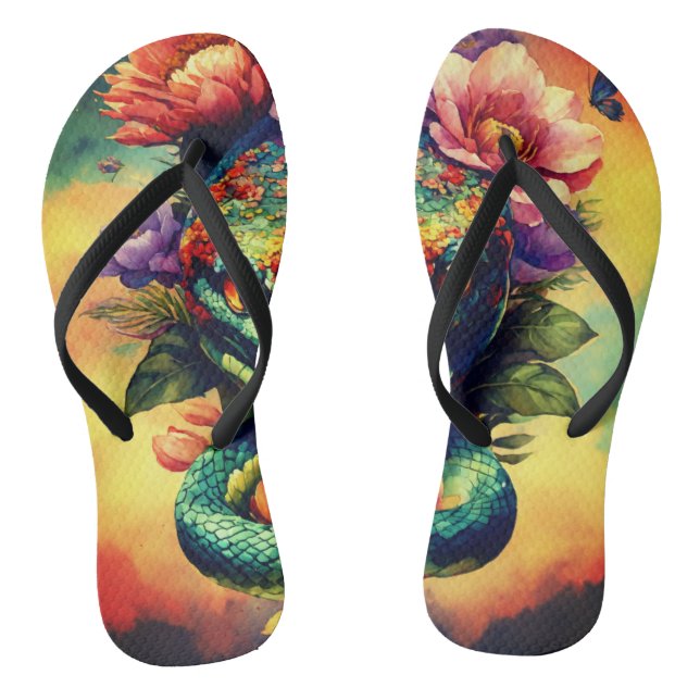 Snake Head Designed  Flip Flops (Footbed)