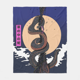 Snake in the Grass Fleece Blanket