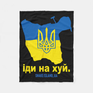 Snake Island Ukraine Go F Yourself Solidarity Pro Fleece Blanket