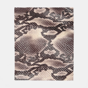 Snake leather: seamless brown texture fleece blanket